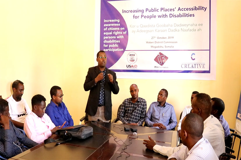 IFTIN Foundation Held acknowledgement Community Event for PWDs Public Accessibility at The Waberi District Commission Center