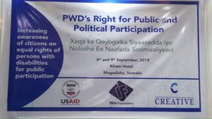 Two Days Workshop of Public and Political Participation for People with Disabilities